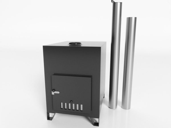 Großer Alu Holzofen mit 35kW