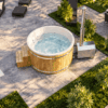 Spavio Acryl Hot Tub Model P rund 2m mit Außenofen/Innenofen