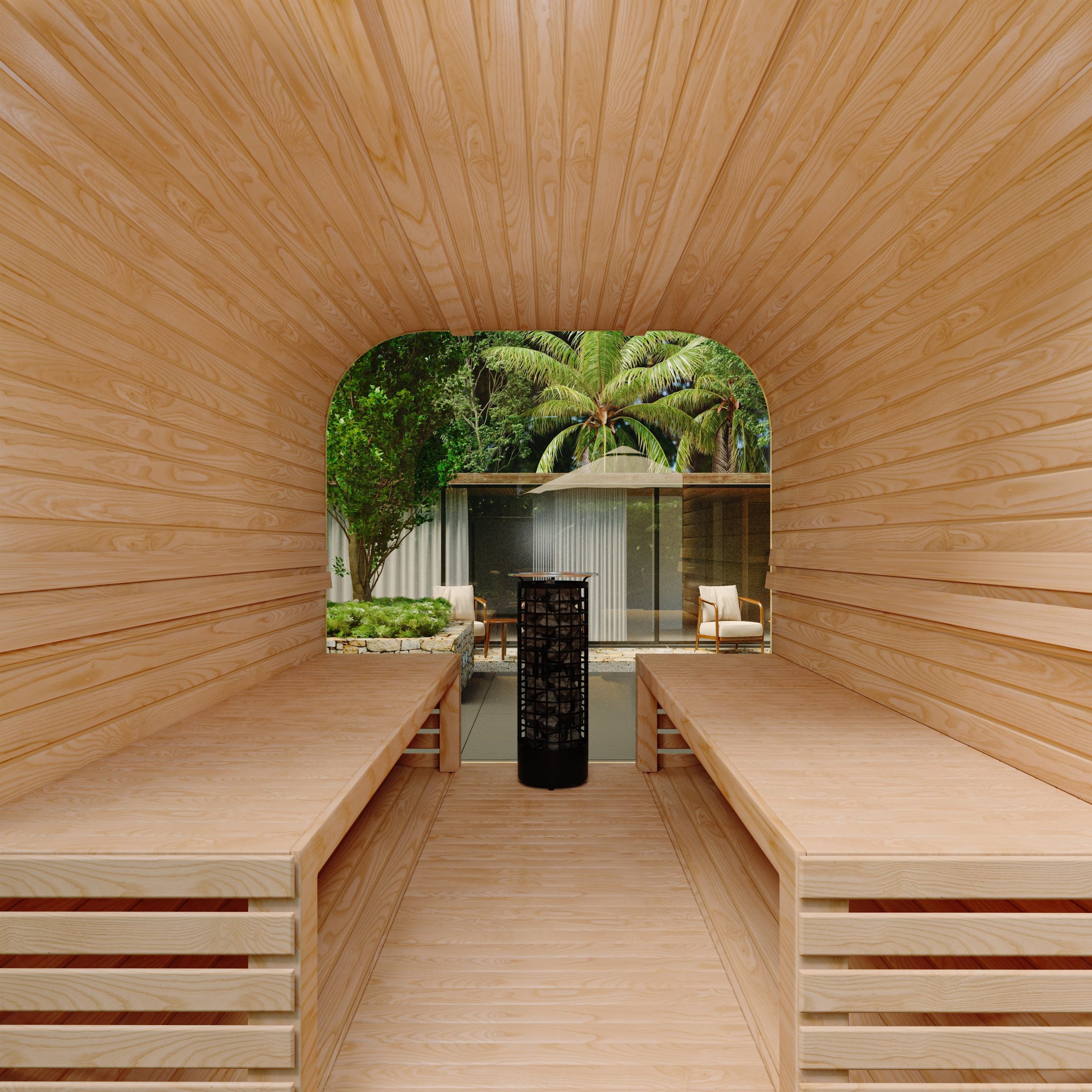 Sauna Lampenschirm Holzblendschirm 5