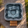 Spavio Acryl Hot Tub Quattro Lounge mit Liege 2x2m Innenofen