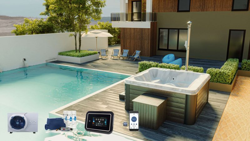 Spavio Model S Hot Tub mit Wärmepumpe und App Steuerung