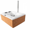 Spavio Hot Tub Cube 4 – Aktionsmodell mit Außenofen & Thermoholz | Made in Germany