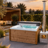 Spavio Hot Tub Cube 4 – Aktionsmodell mit Außenofen & Thermoholz | Made in Germany