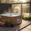 Spavio Acryl Hot Tub Quattro 2x2m mit Innenofen/Aussenofen
