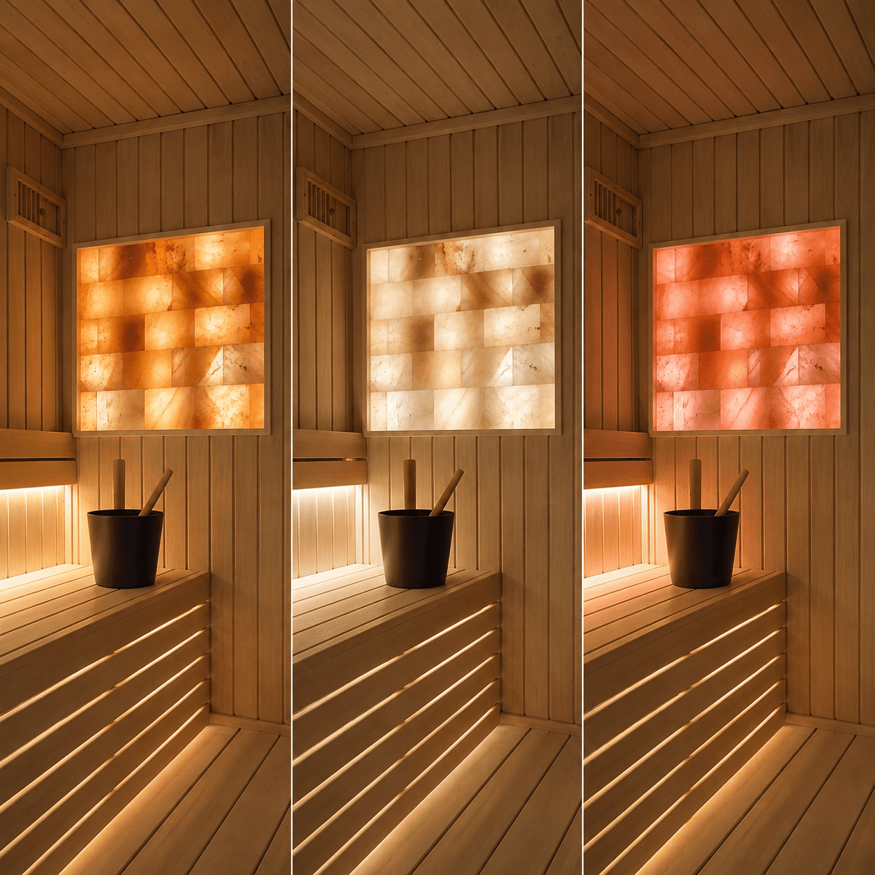 Himalaya-Salzwand mit LED