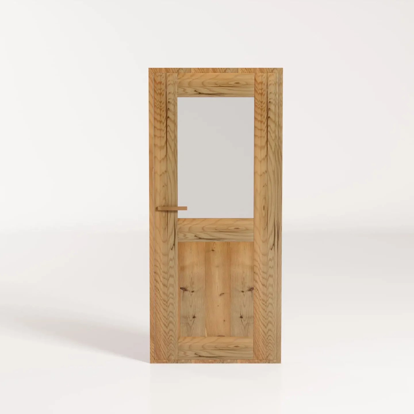 Holztür mit Glaseinsatz