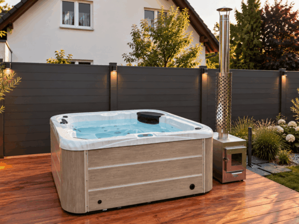Spavio Acryl Hot Tub Model XS mit 2 Liegen - 1,95 x 1,95m