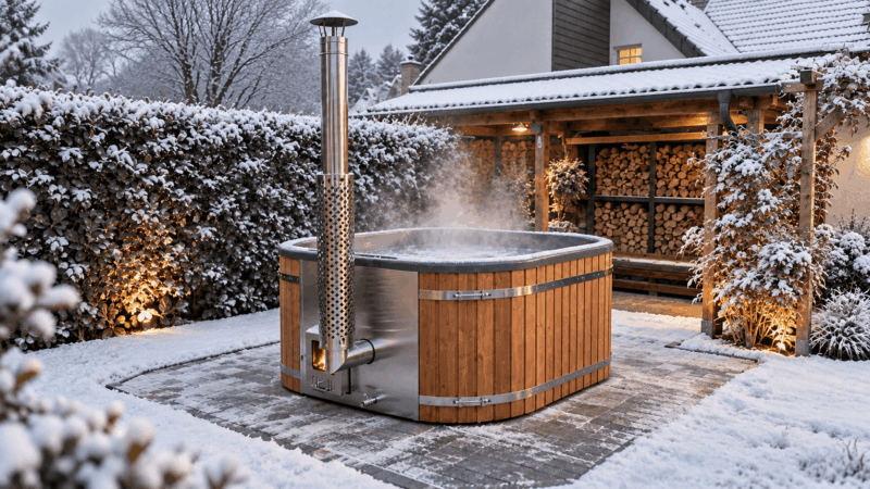 Hot Tub im Winter bei Schnee und Minusgraden